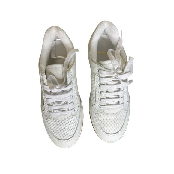 Saint Laurent NIB SL/61 Lace-Up Leather Sneakers in White Size 37.5 - Picture 8 of 16